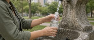 Бутылку наполняют из уличного фонтана — бесплатный доступ к Qwen